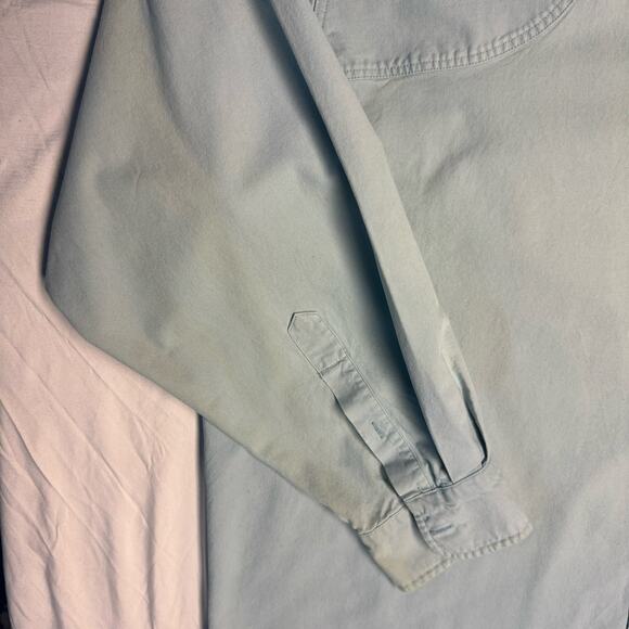 Banana Republic Button Up 100% Cotton Shirt Men's Size XL Light Chambray Blue - Picture 11 of 12